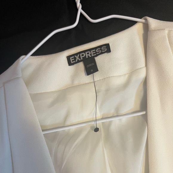 EXPRESS Women's Open Front White Jacket - Picture 3 of 3